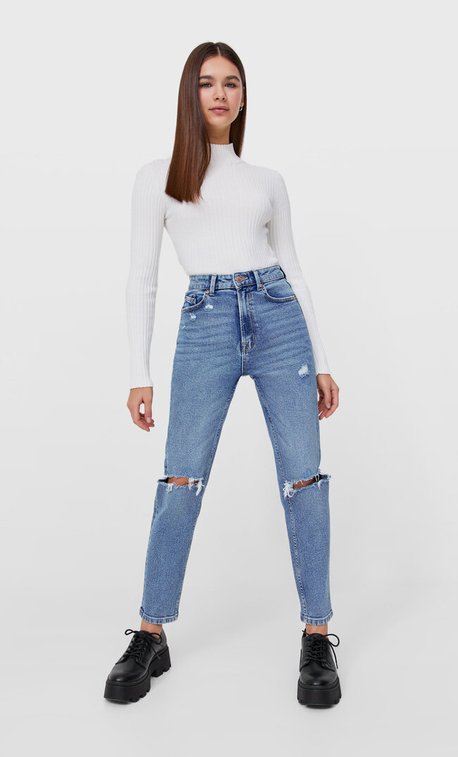 

Stradivarius Jeansy Mom Slim Multicolor 40