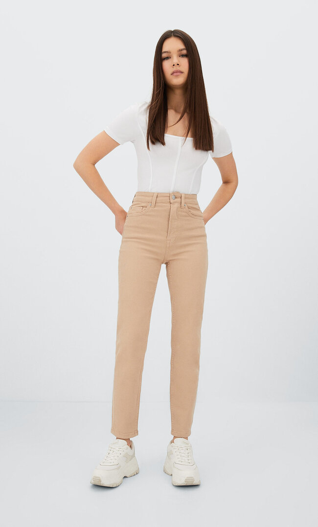 

Stradivarius Jeansy Mom Slim Szary 38
