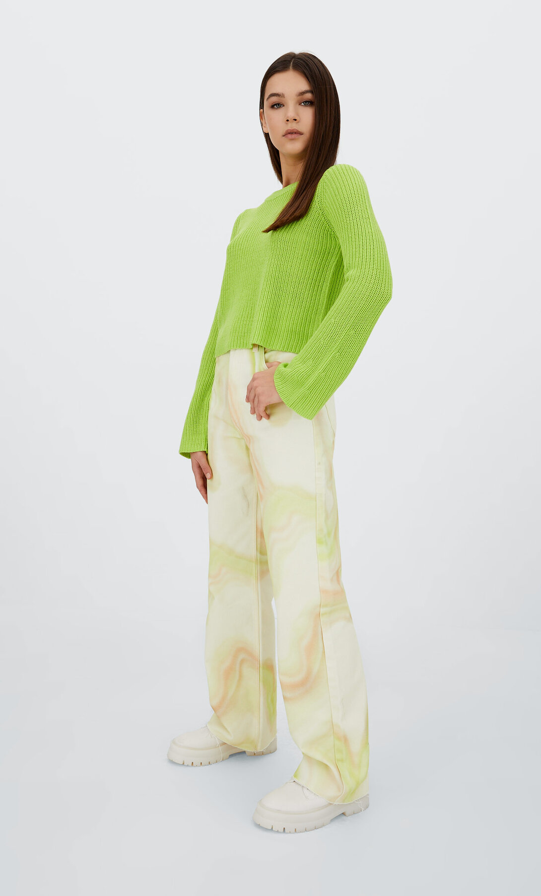 Straight fit wavy jeans - Women's 