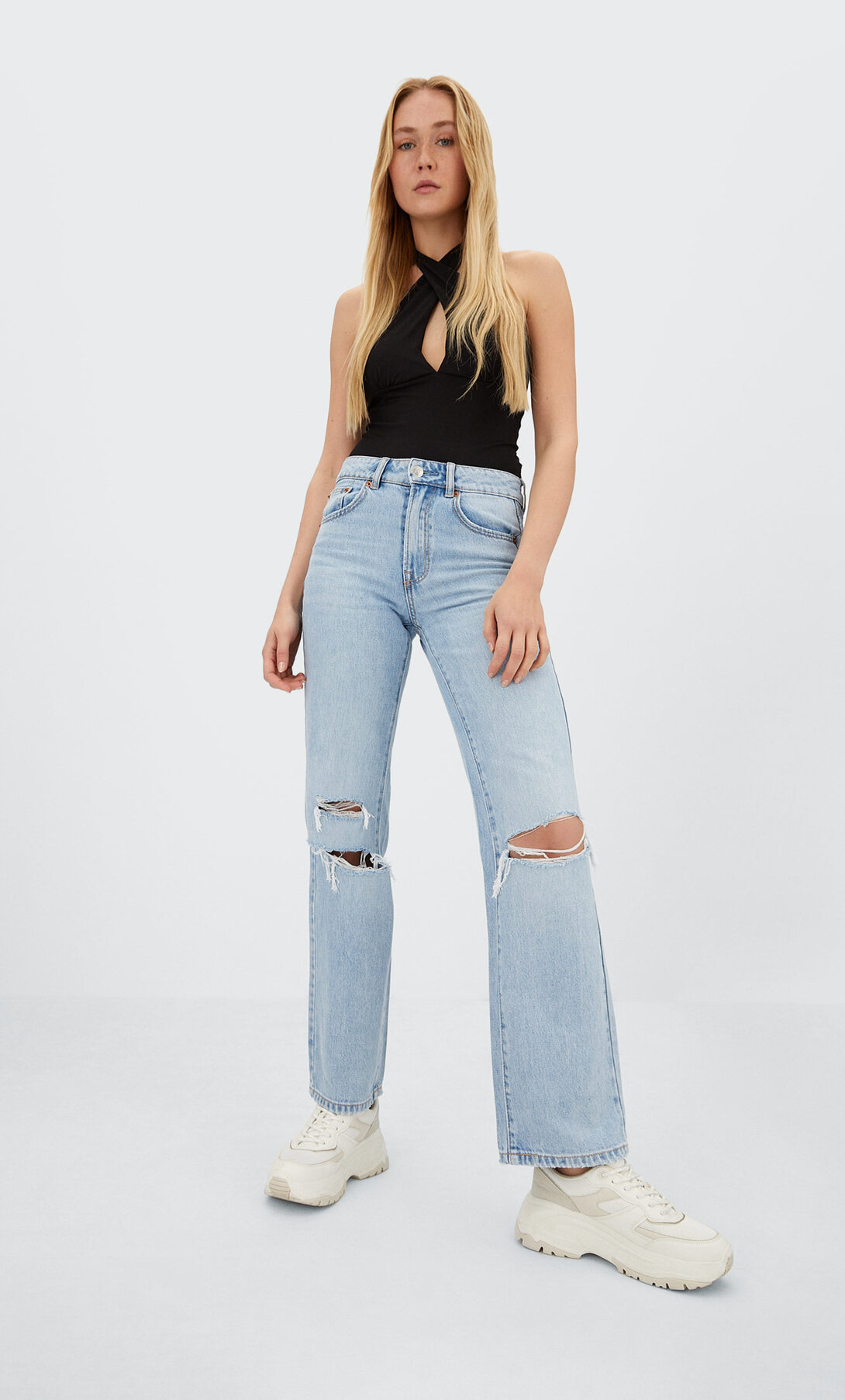 Low-waist straight fit jeans - Women's 
