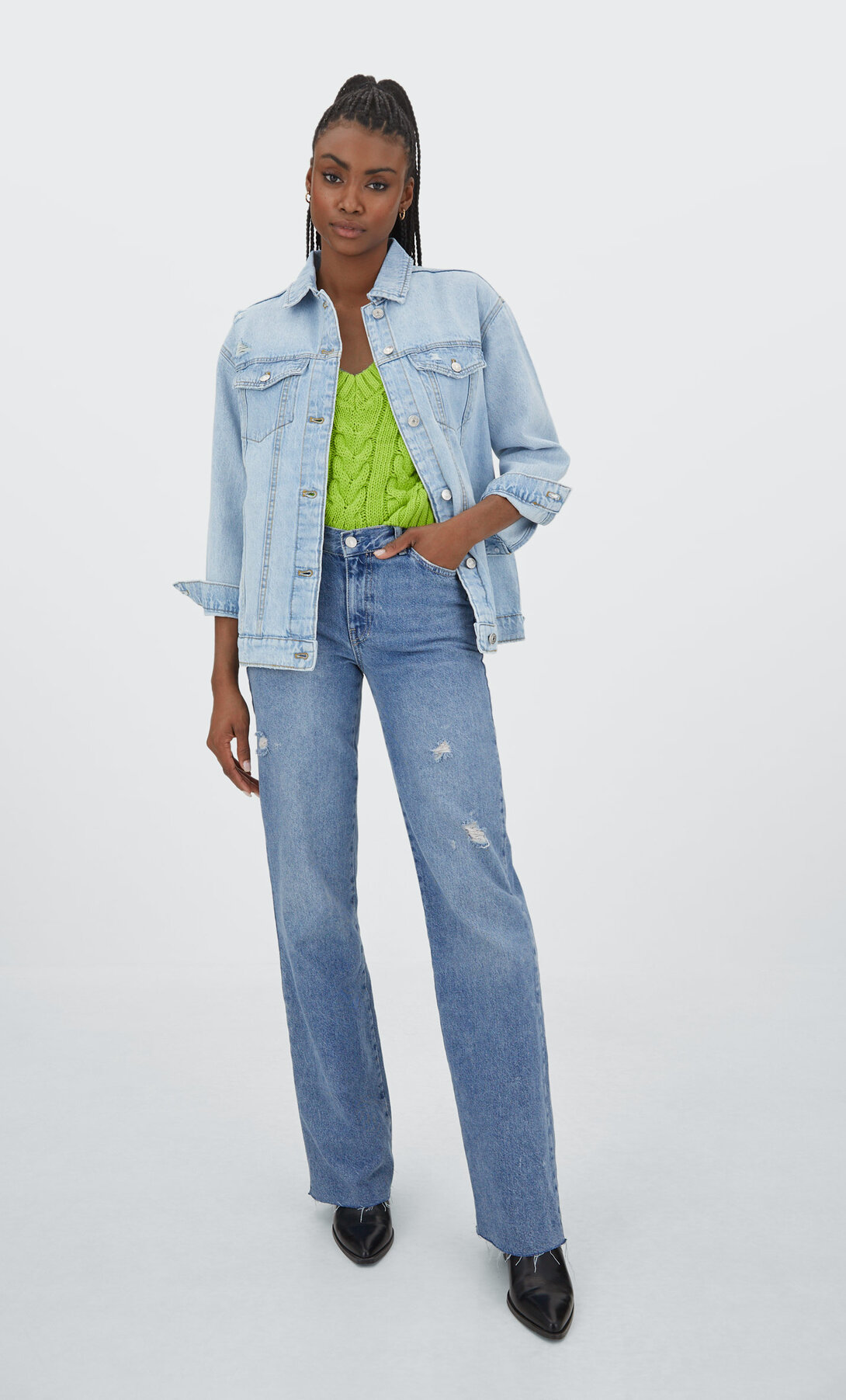 Oversized denim jacket - Women's 