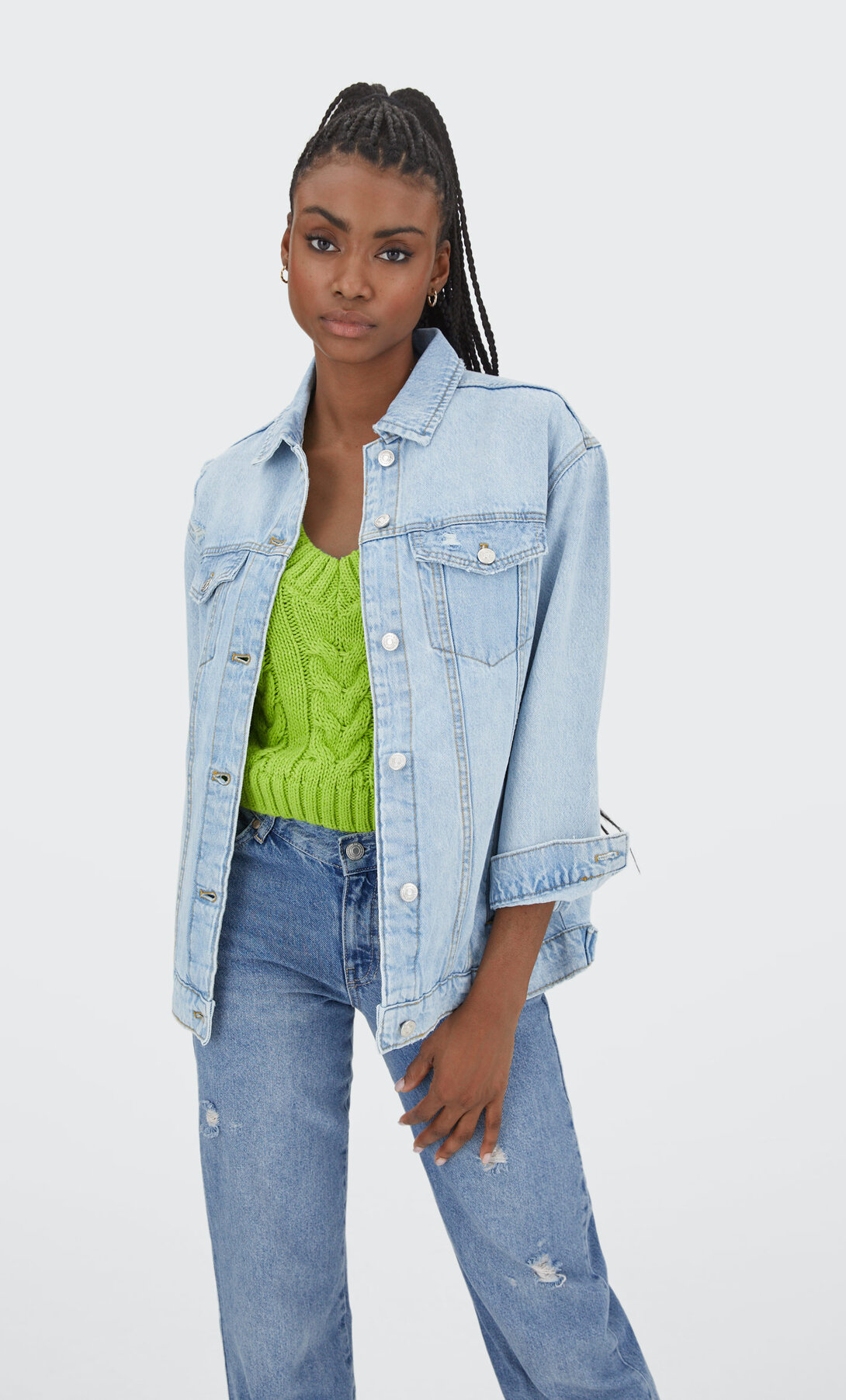 Oversized denim jacket - Women's 