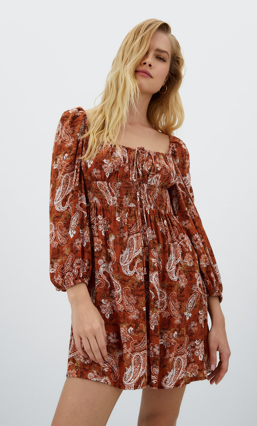 short printed frock