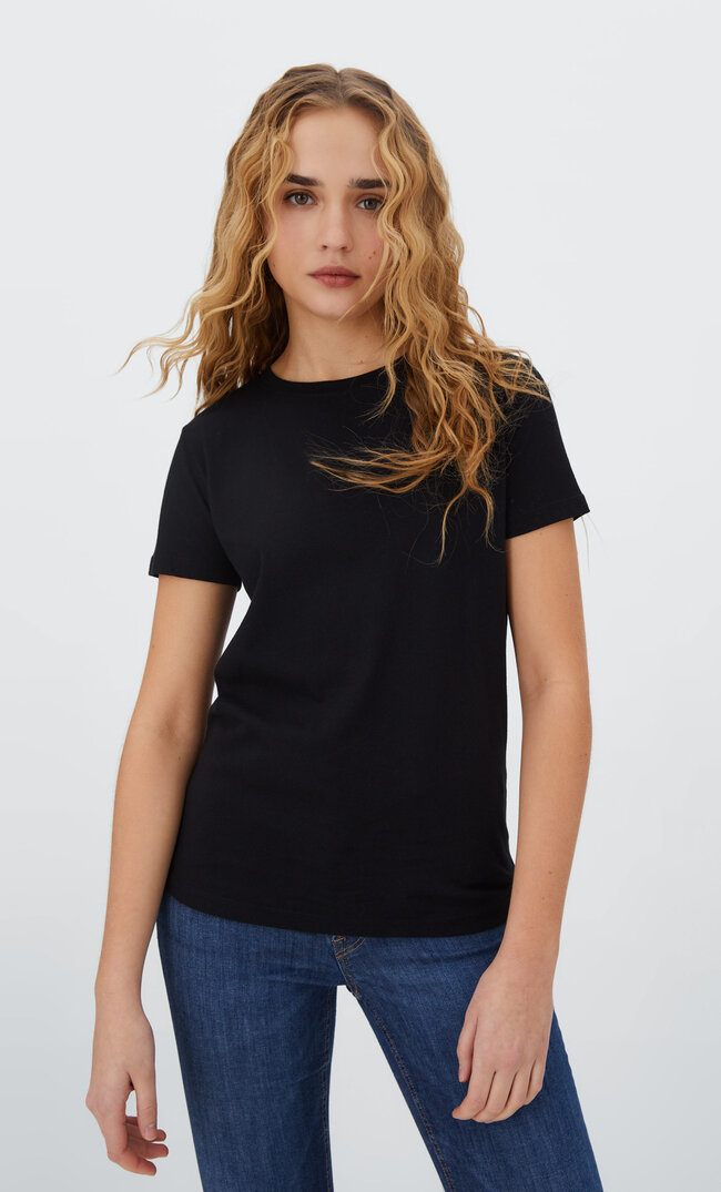 

Stradivarius Basic T-Shirt Schwarz Xxl