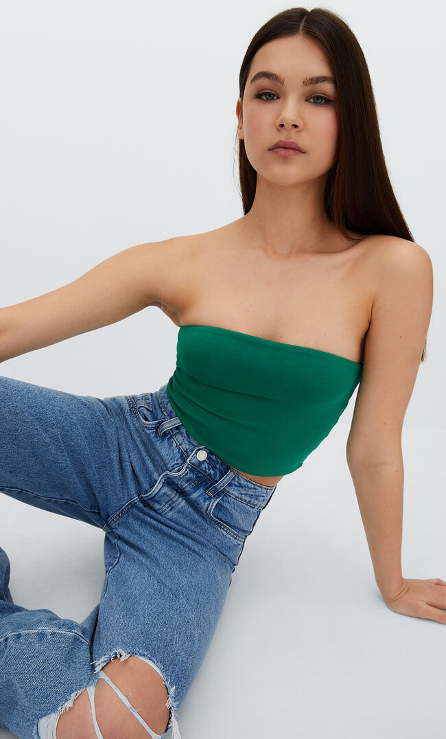 Stradivarius Basic-Bandeau Grün S