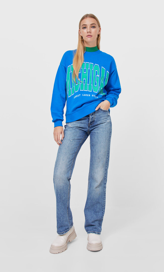 

Stradivarius Positioniertes Sweatshirt Türkis S