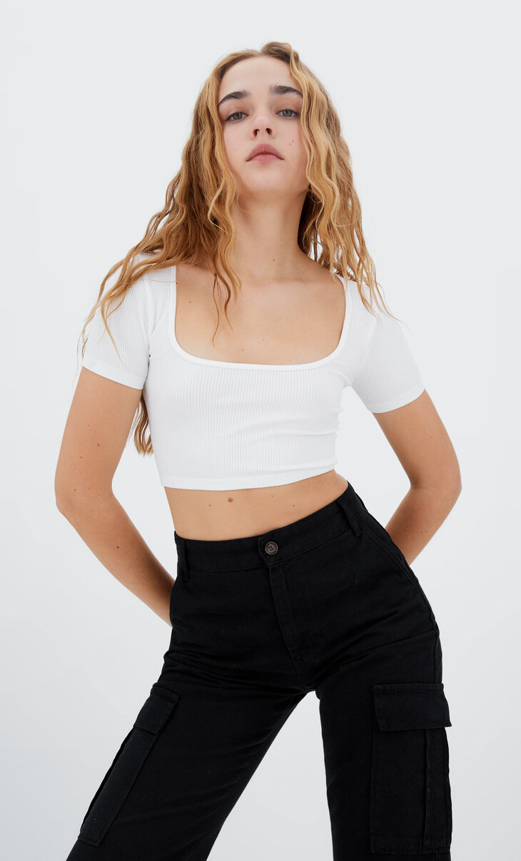 Camiseta seamless manga corta | Stradivarius España