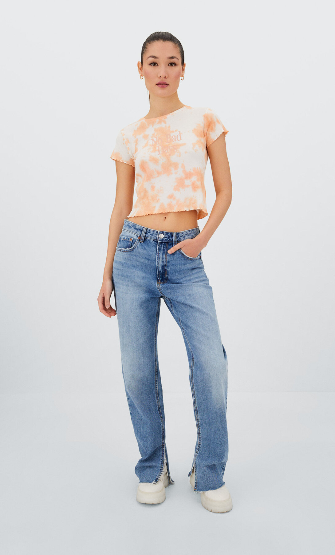 Camiseta fit estrecho tie dye | Stradivarius España