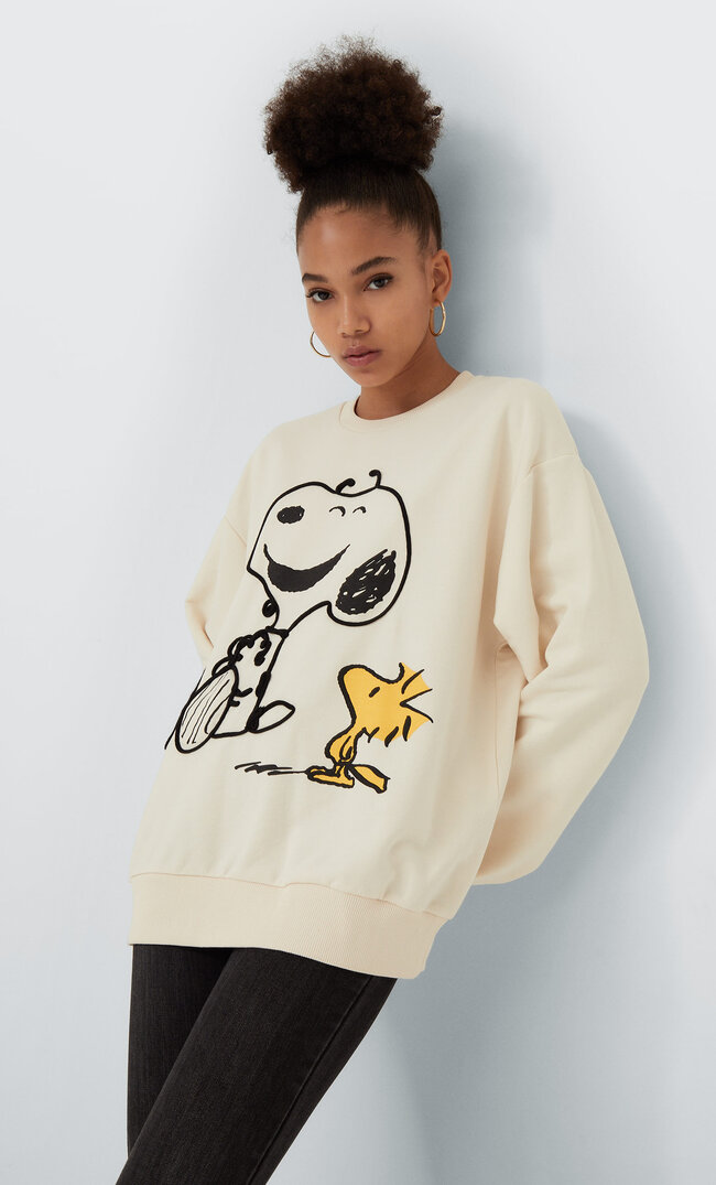 

Stradivarius Bluza Snoopy Ecru M
