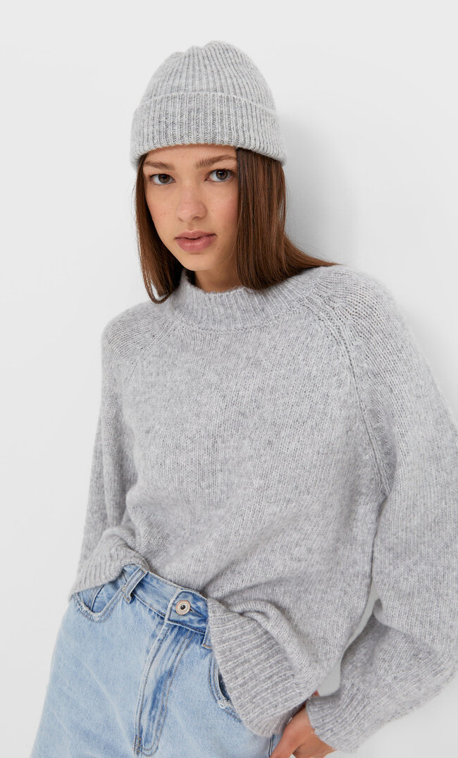 

Stradivarius Feine Basic-Mütze Grau 103