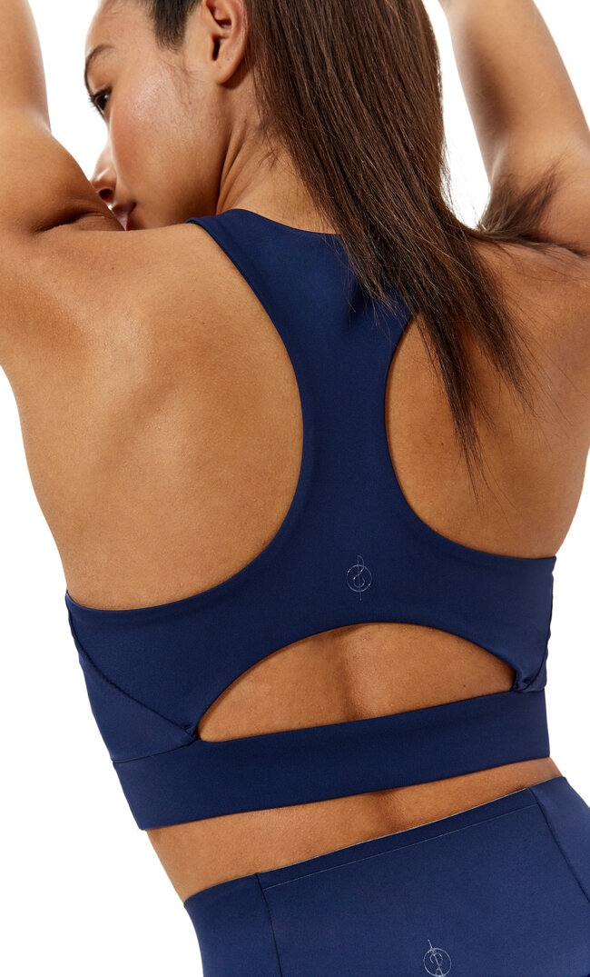 Stradivarius Modelujący Biustonosz Sportowy Morski Xs