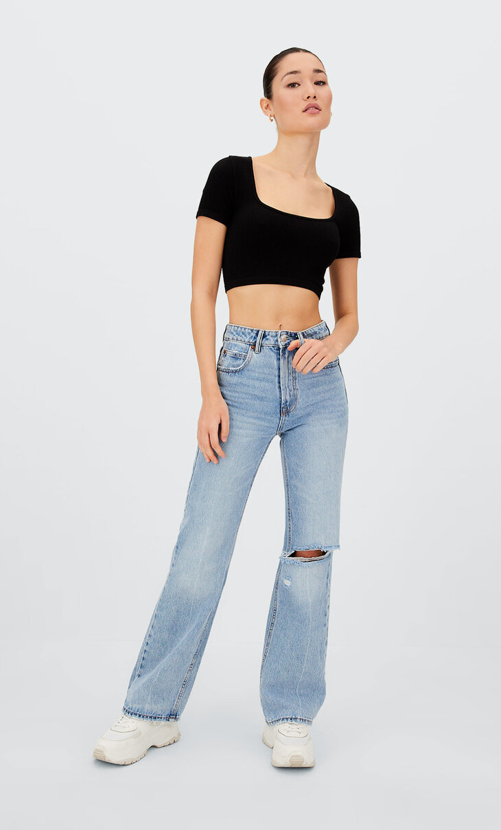 Расклешенные джинсы в винтажном стиле