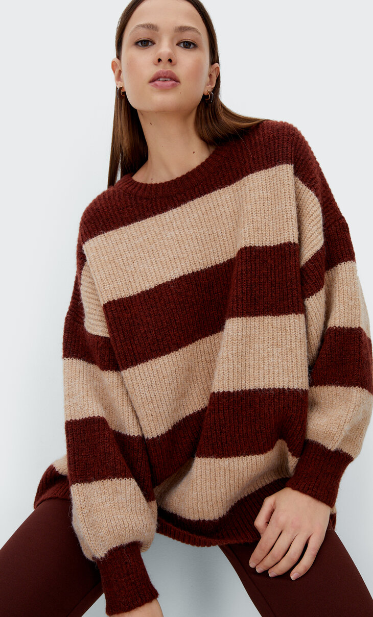 Трикотажен пуловер оувърсайз