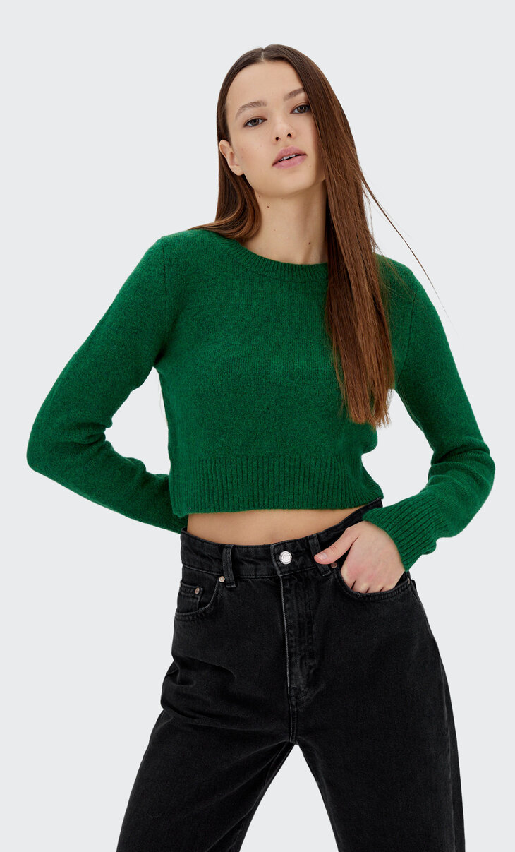 Felted cropped sweater