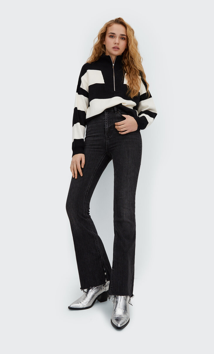 Jersey cremallera rayas | Stradivarius España