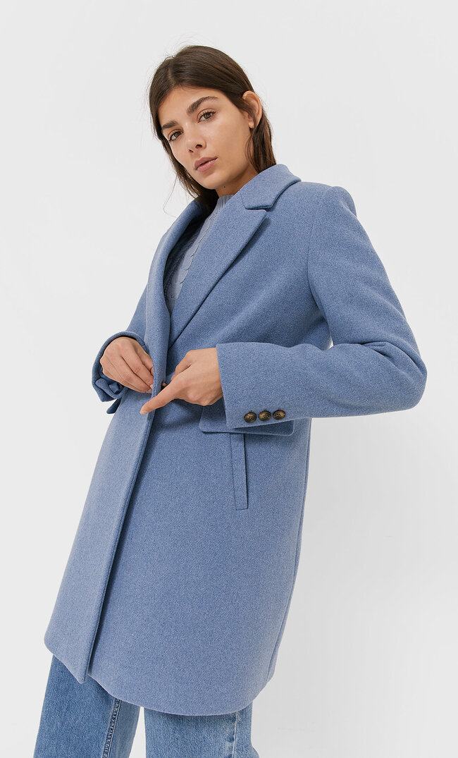 

Stradivarius Stoffmantel Himmelblau S