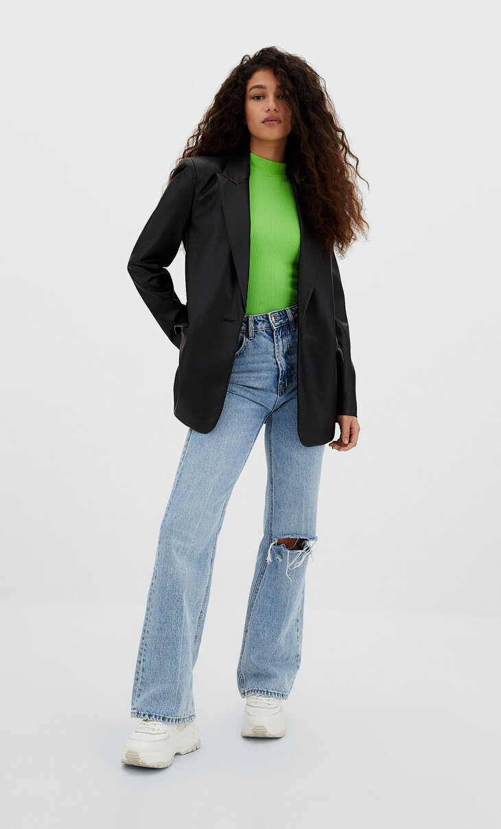 stradivarius black jacket