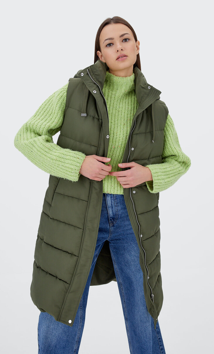 Long quilted gilet