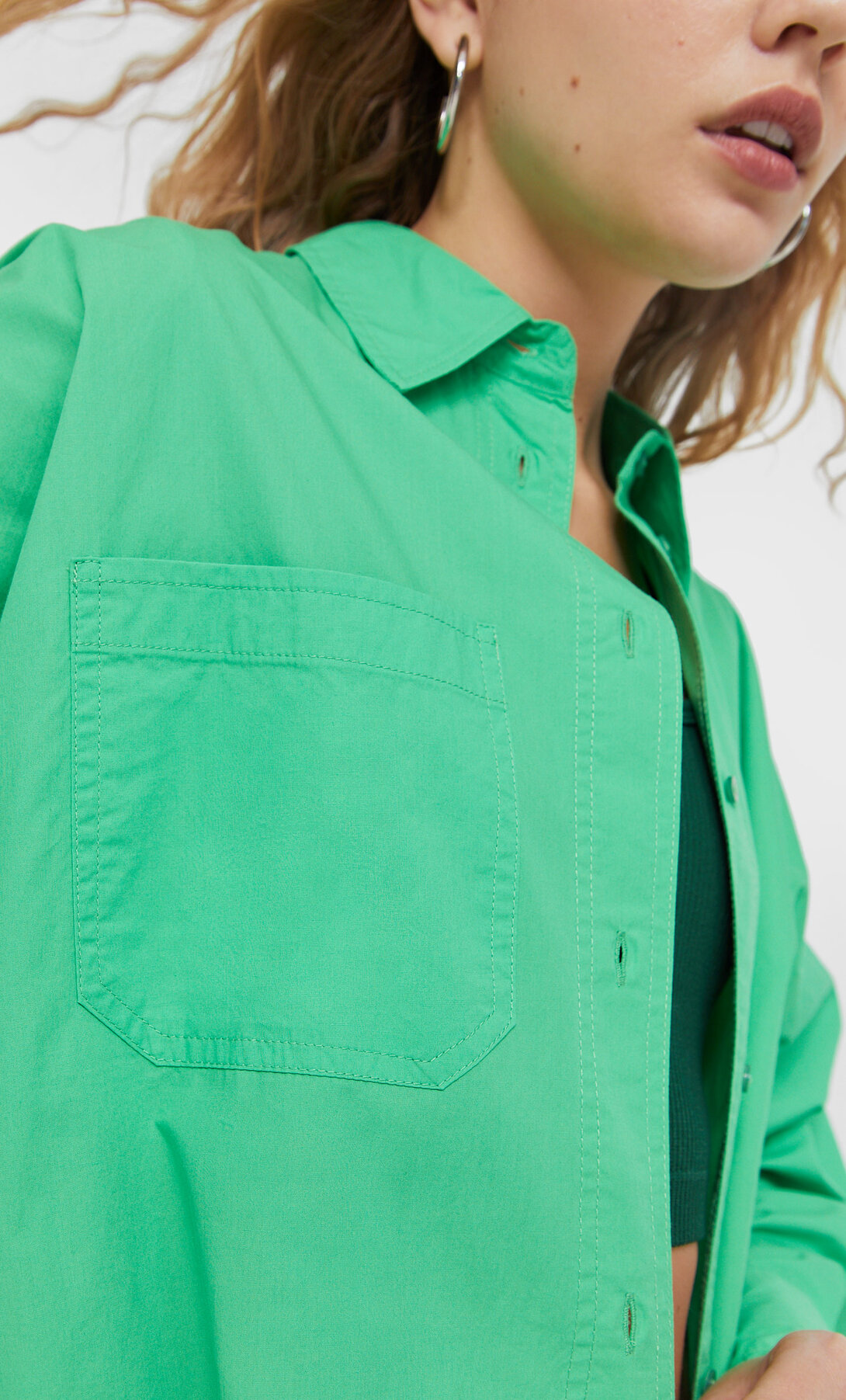Camisa oversize popelín | Stradivarius España