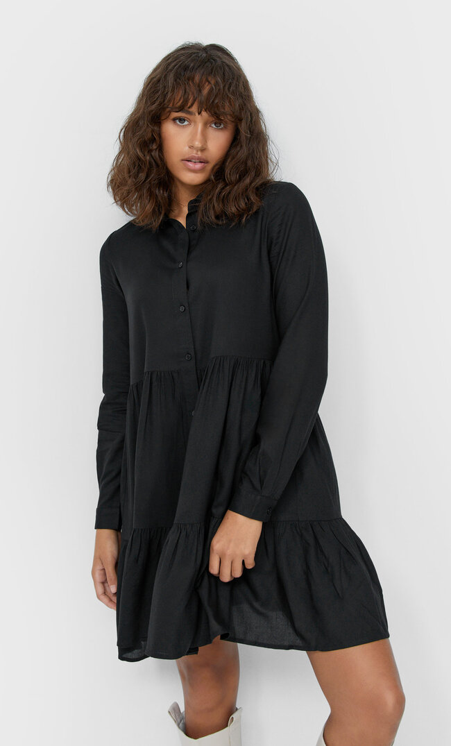 

Stradivarius Kurzes Hemdkleid Schwarz M