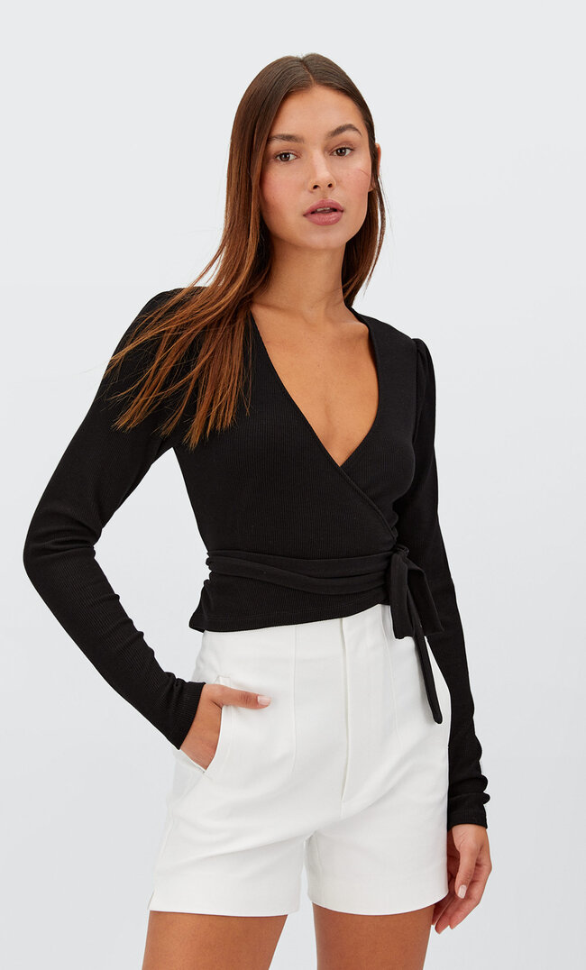 

Stradivarius Top Baletowy Czarny Xs