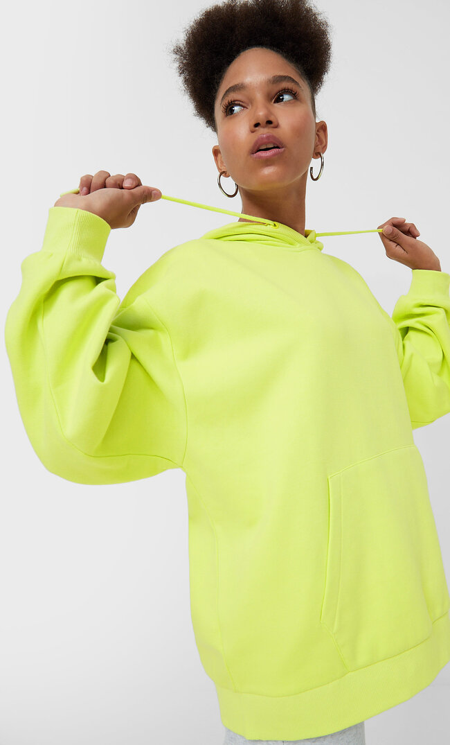 Stradivarius Oversize-Sweatshirt Grün Xl