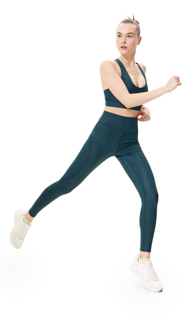 

Stradivarius Beschichtete Sportleggins Flaschengrün L