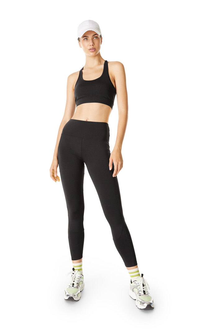 Stradivarius Sport-Leggins Mit Seitentasche Schwarz M