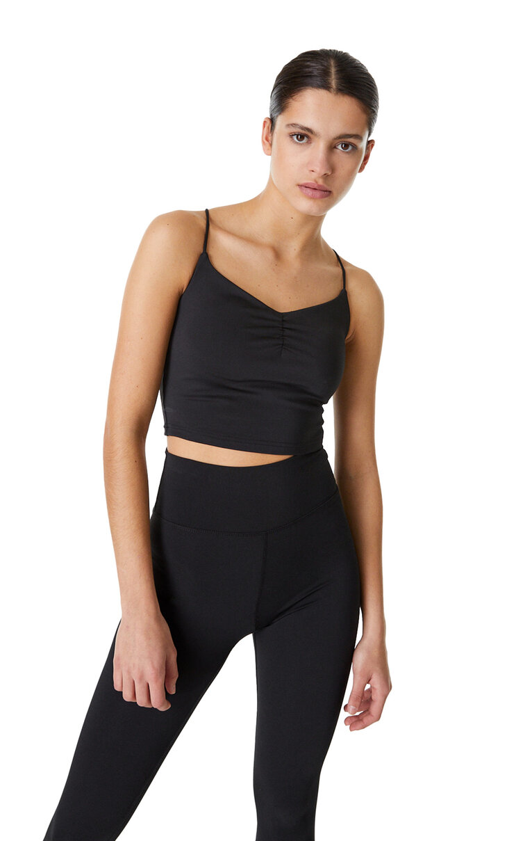 Sports top with strappy back detail