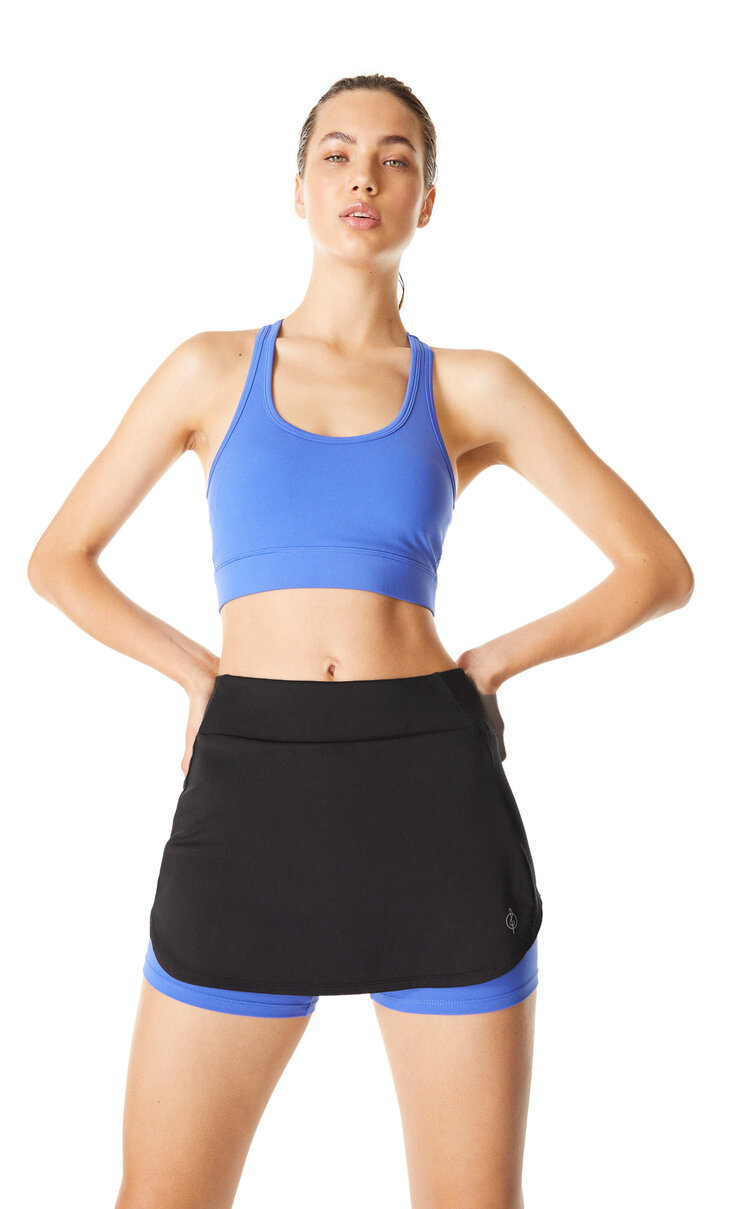 Sports bra with back tulle detail