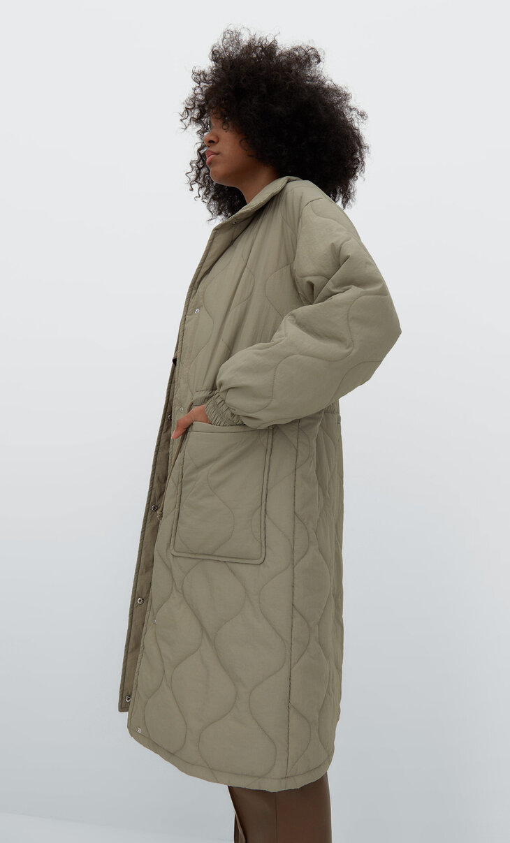 Quilted nylon coat