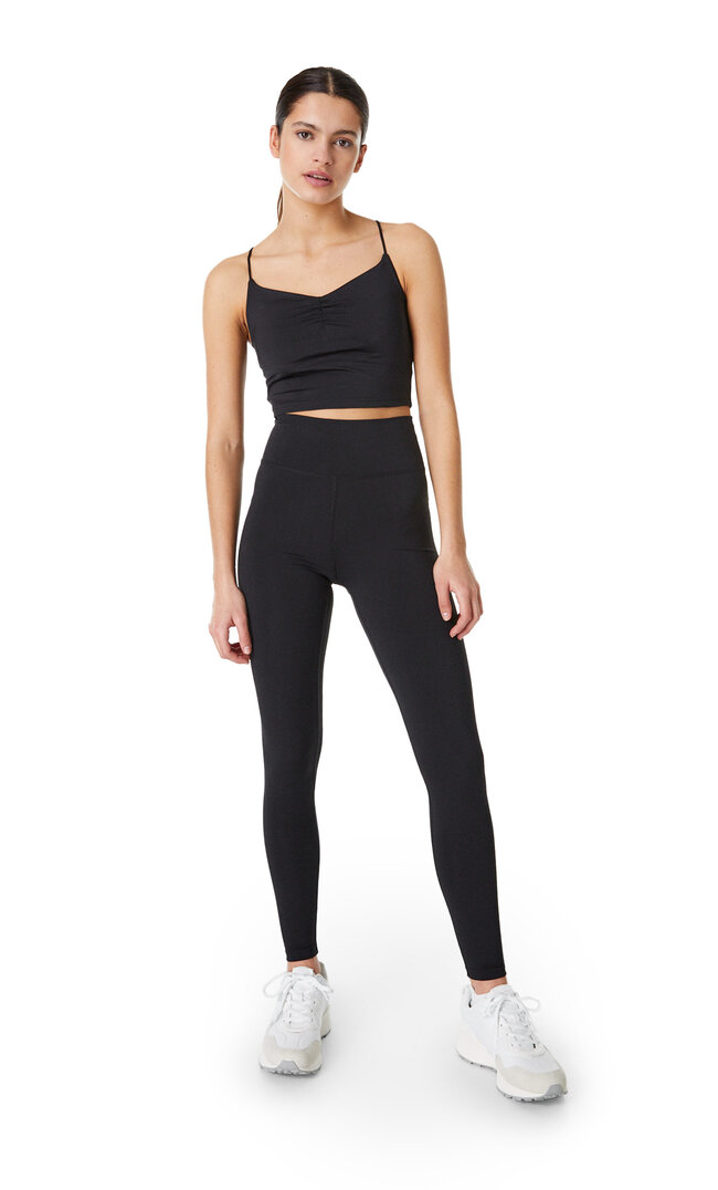 Stradivarius Przyjemne W Dotyku Legginsy Sportowe Czarny M