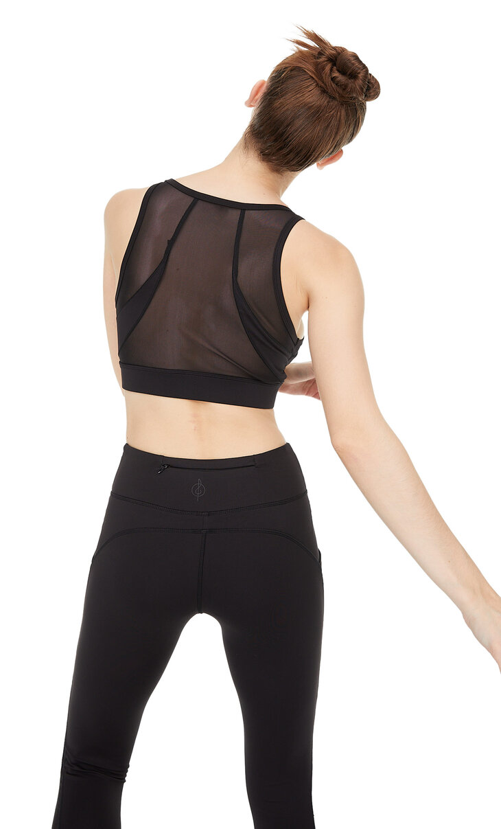 Cool touch mesh insert sports top