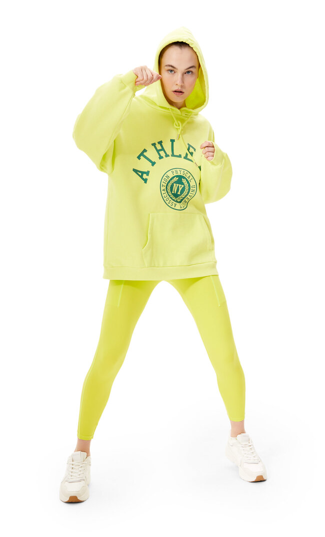 Stradivarius Sportowa Bluza Oversize Zielony L