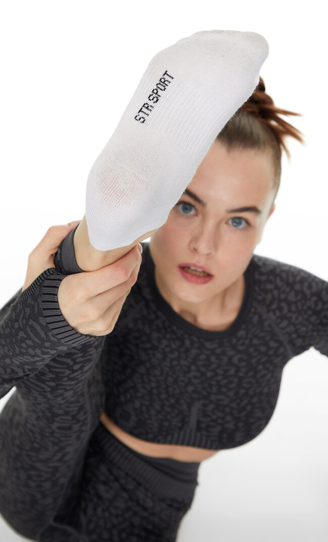 

Stradivarius 3er-Pack Sneakersocken Weiß 103