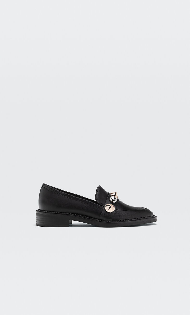 Stud detail loafers