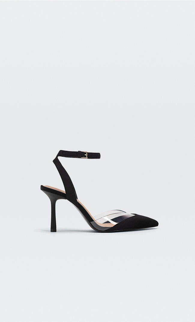 

Stradivarius Winylowe Buty Na Obcasie Bez Pięty Czarny 40