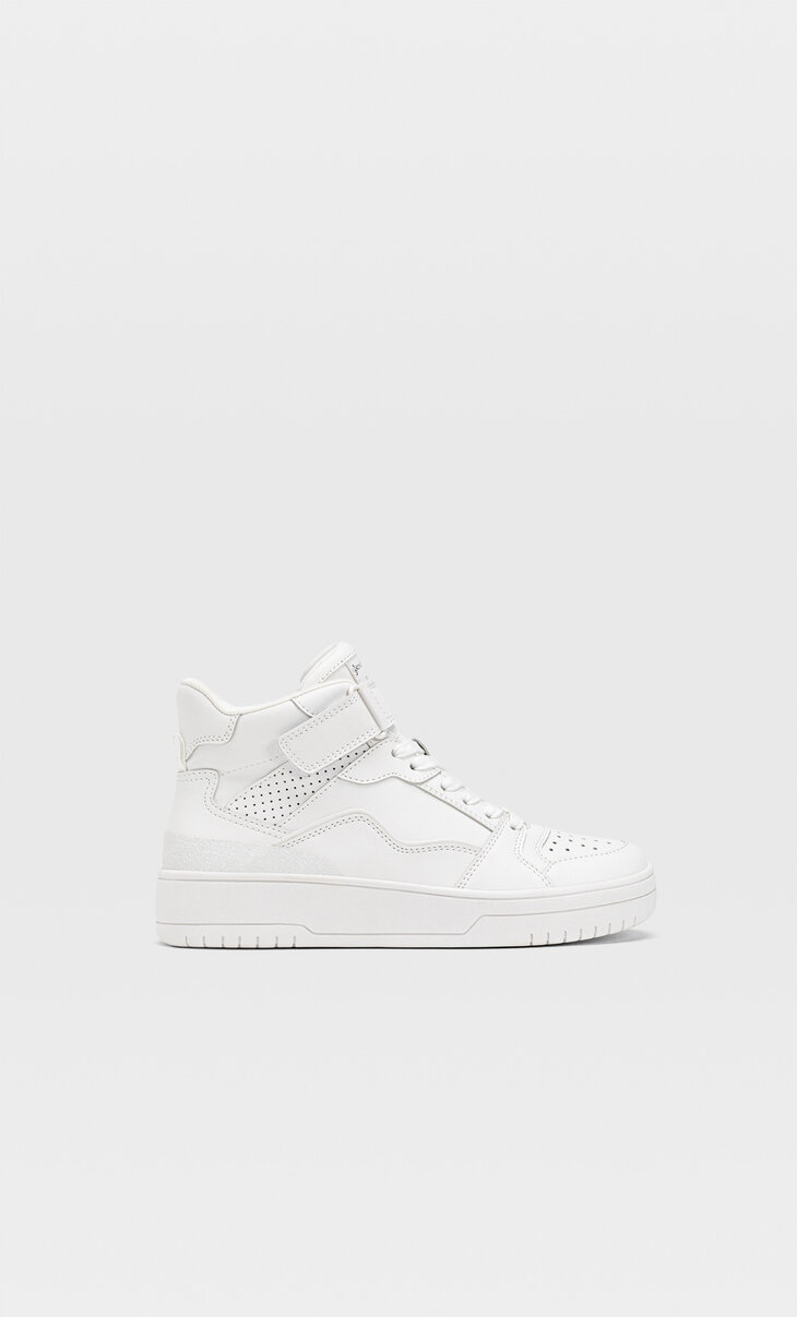 White high-top trainers
