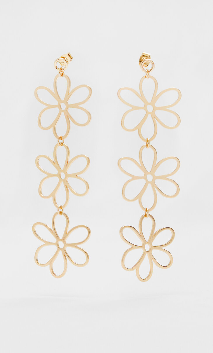Floral cascading earrings
