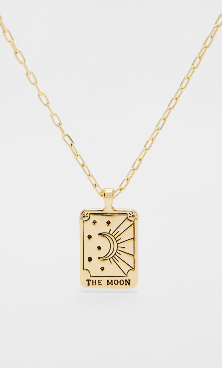 Αλυσίδα tarot the moon. Gold plated