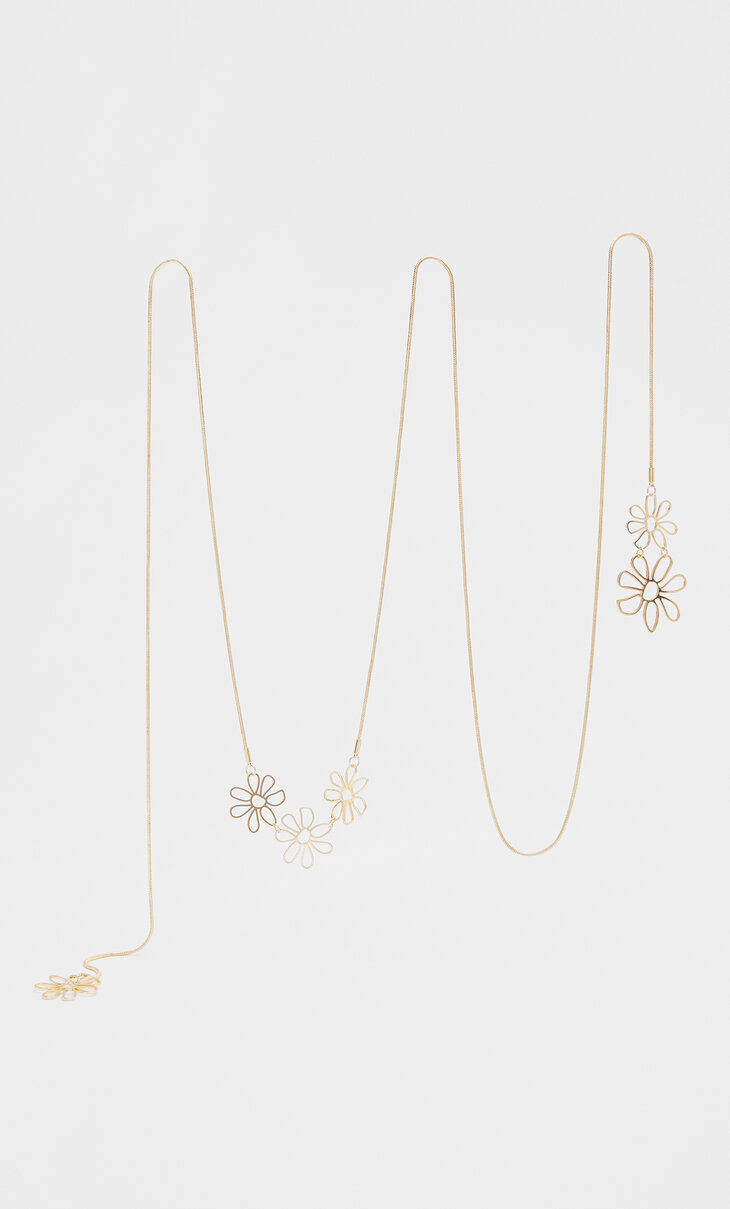 Multi-way floral necklace