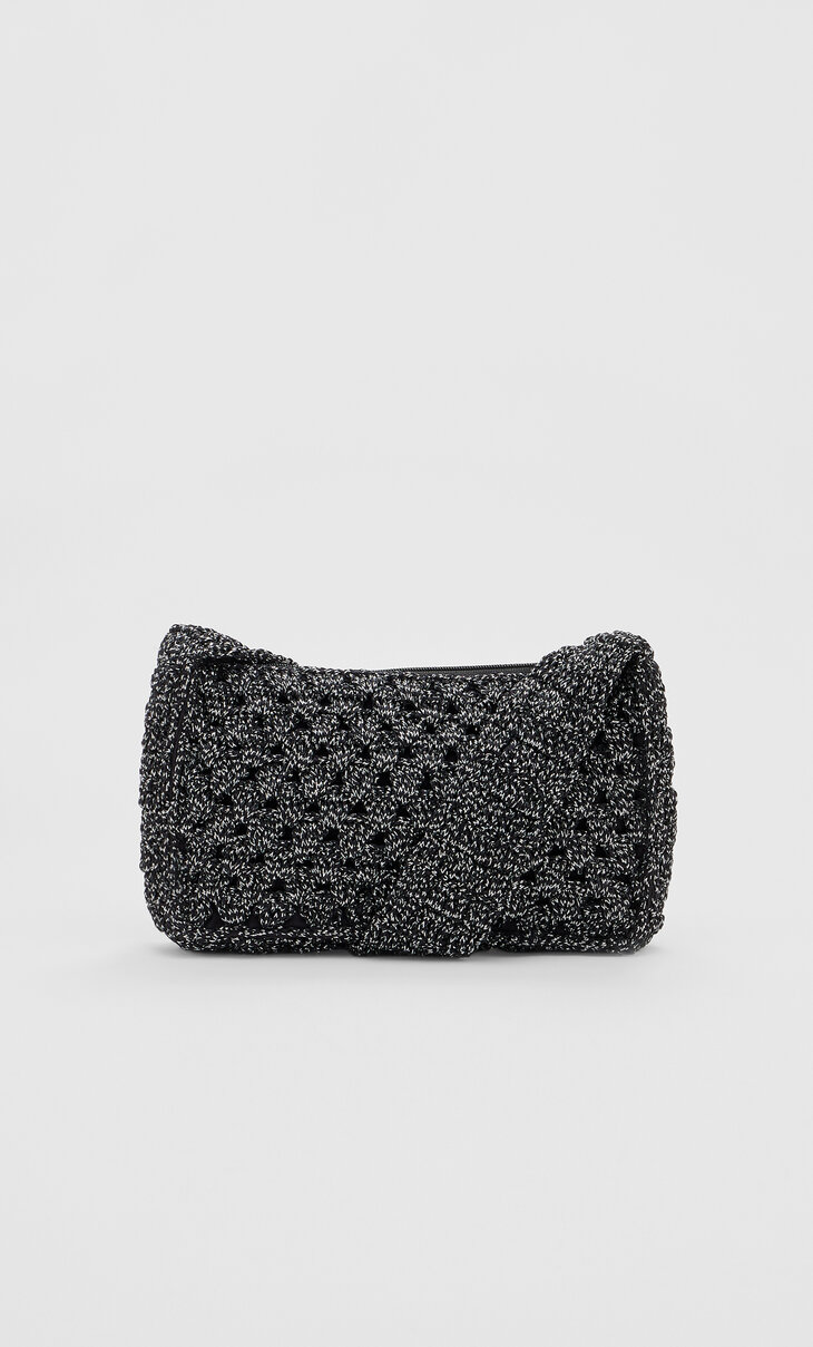 Shimmer crochet shoulder bag