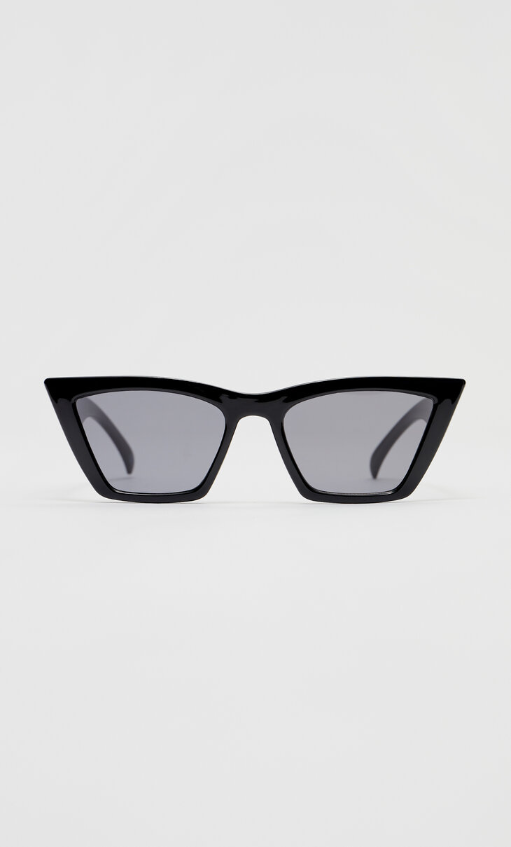 Vierkante cat-eye resine zonnebril