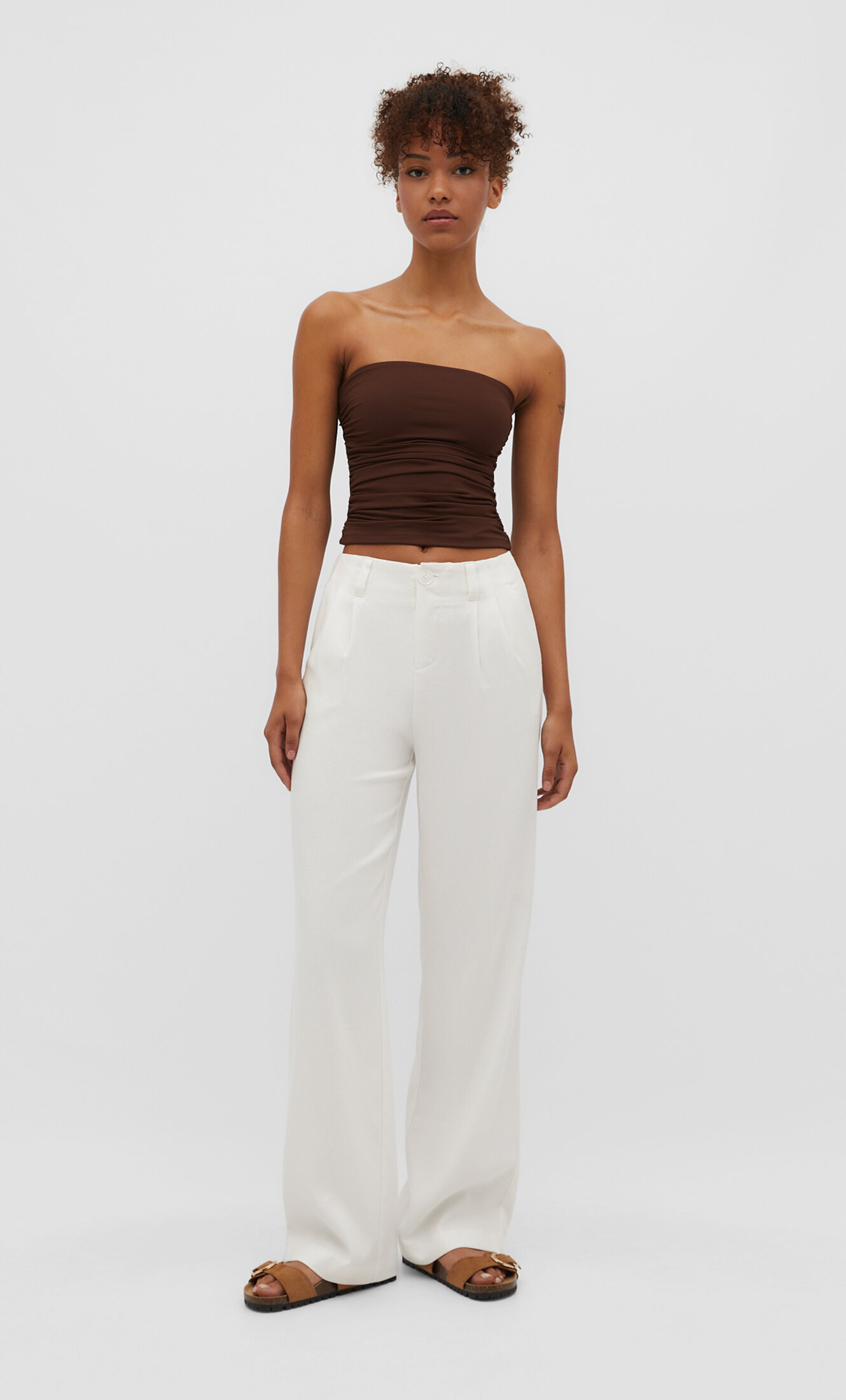 Fabiana Filippi highwaisted linensilk Blend Trousers  Farfetch