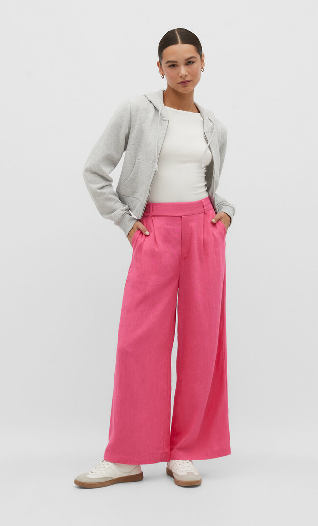 Pantalón culotte con lino - Moda de | Colombia