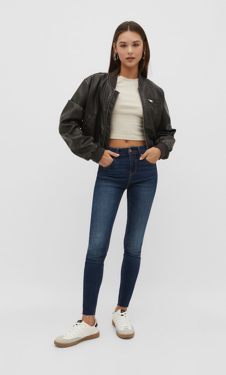 1420 Skinny jeans met lage taille