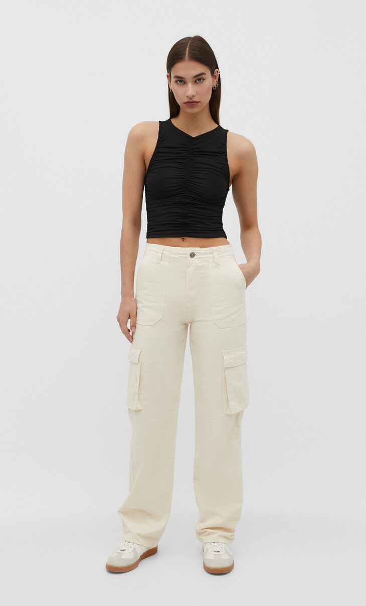Relaxed fit cargo trousers