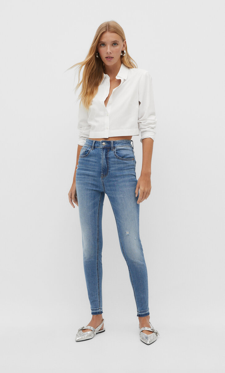 1450 Super high-waist skinny jeans