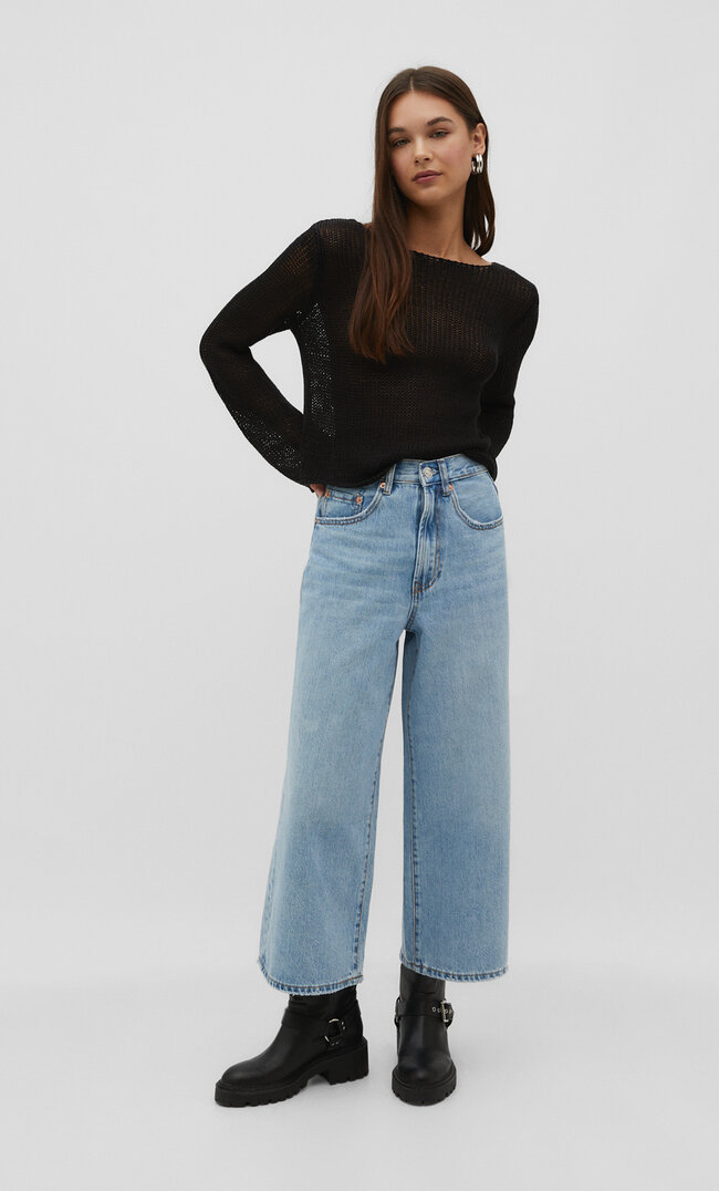 

Stradivarius Culotte Jeans Jeansblau 40