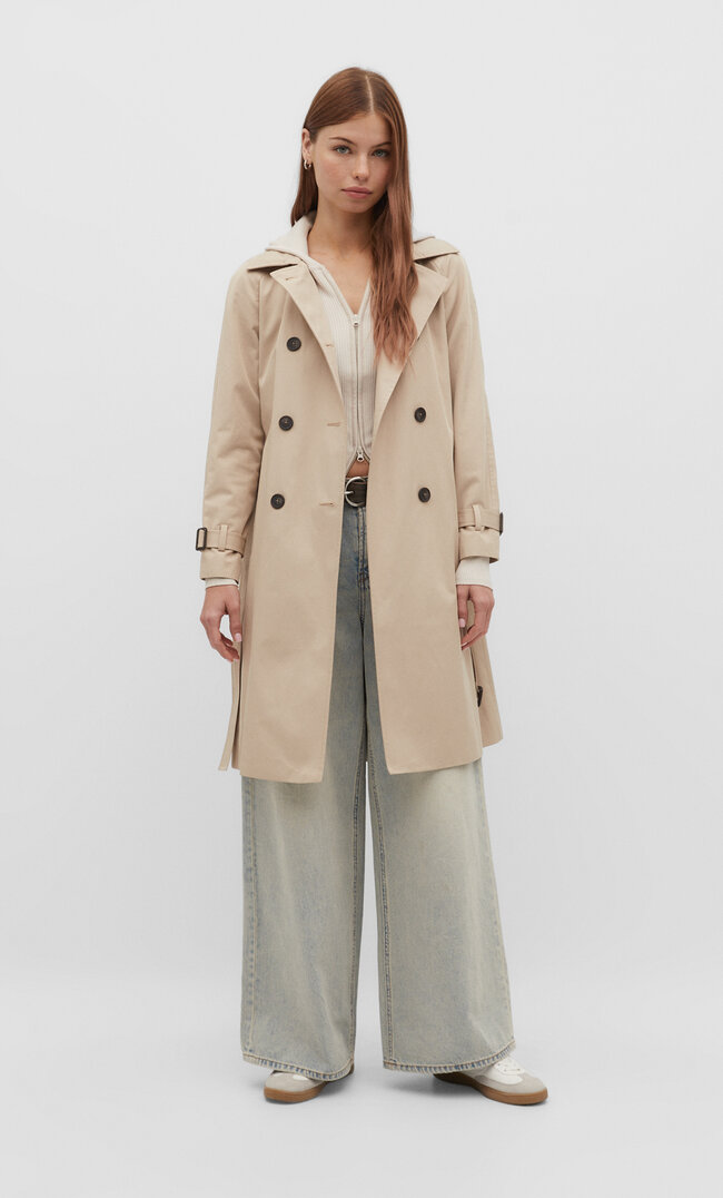 Stradivarius Trenchcoat Beige M